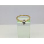 An 18ct gold diamond solitaire ring, approx .40ct,