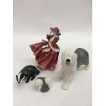 A Royal Doulton figurine 'Top o' the Hill', two Be