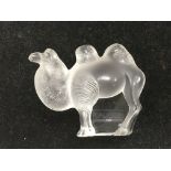 A Lalique ornament of a camel, approx height 8.5cm