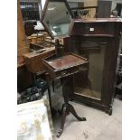 An Edwardian mahogany shaving stand, approx