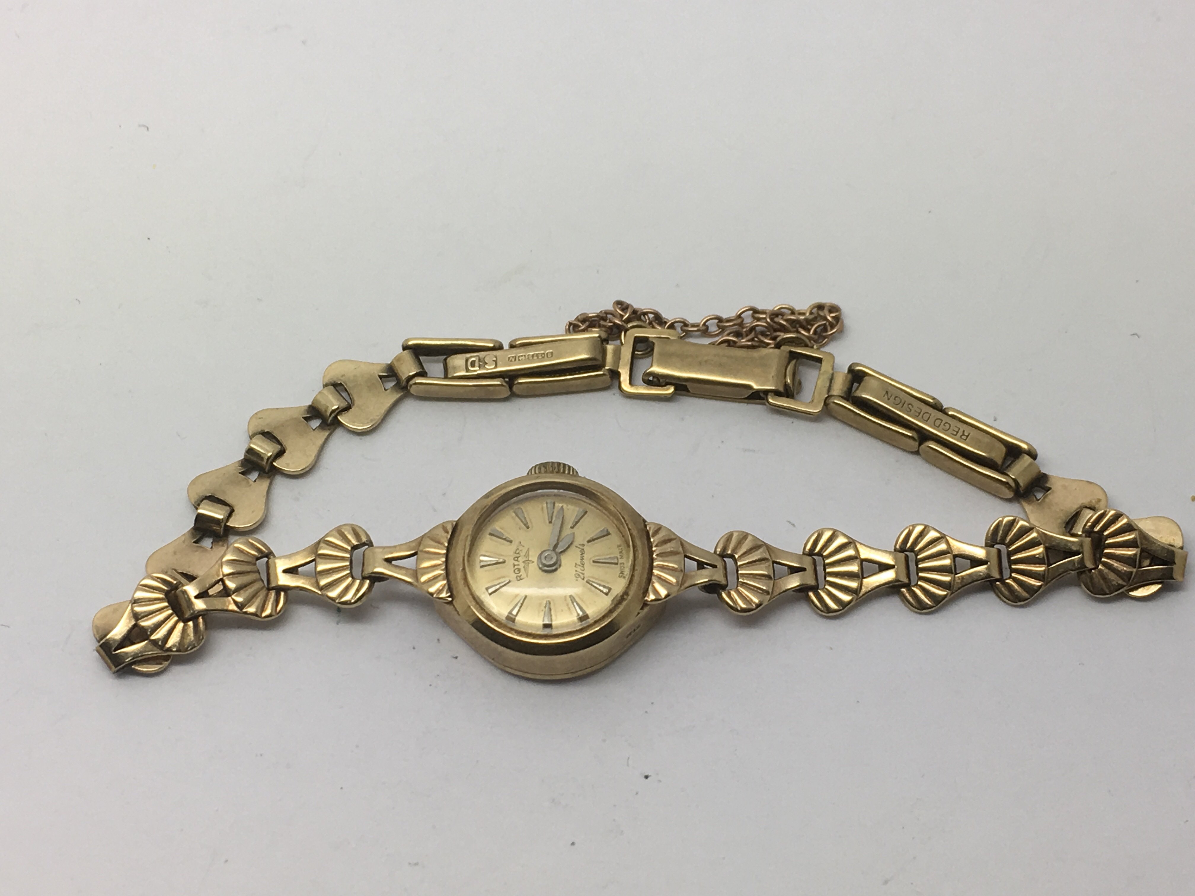 A ladies 9ct gold Rotary watch.