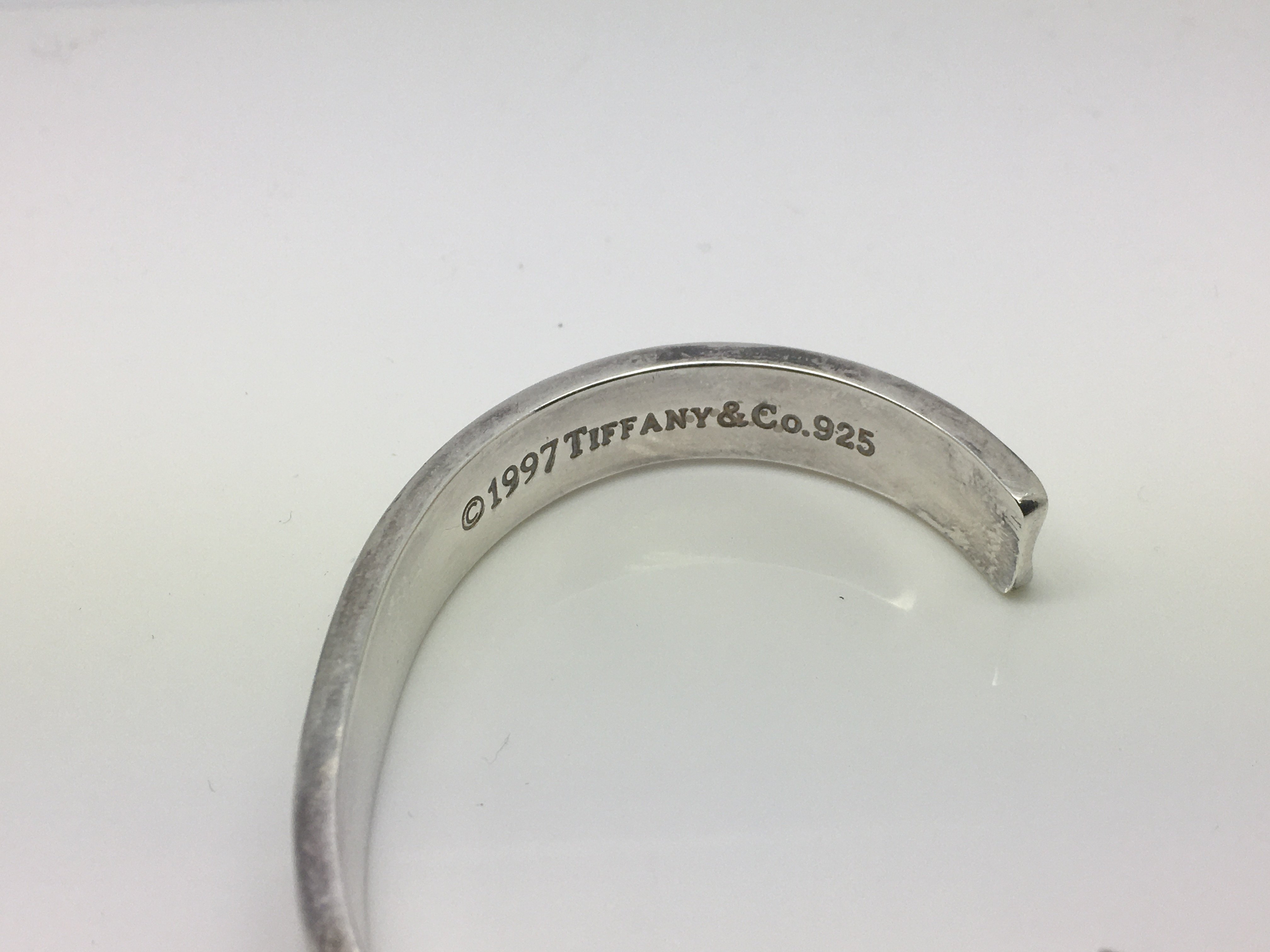 A Tiffany & Co sterling silver cuff bangle. - Image 2 of 2