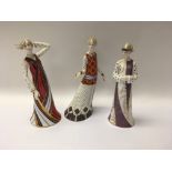 A group of 3 Royal Crown Derby figures from the cl