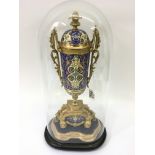 A fine, French enamel, gilt metal and ormolu mount