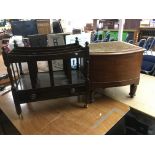 Withdrawn - A mahogany Canterbury and a walnut commode (2).