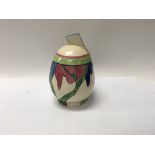 A Clarice cliff preserve pot decorated in the Rudy