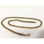 A 9ct gold link chain necklace. Approx 34g
