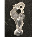 A small Lalique figure of a standing ram, approx 8