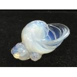 A Sabino glass ornament of a seashell, approx heig