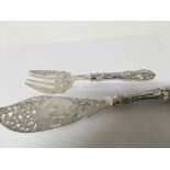 A Quality Victorian silver fish serving slice and
