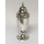 A silver sugar caster Birmingham hallmarks. decora