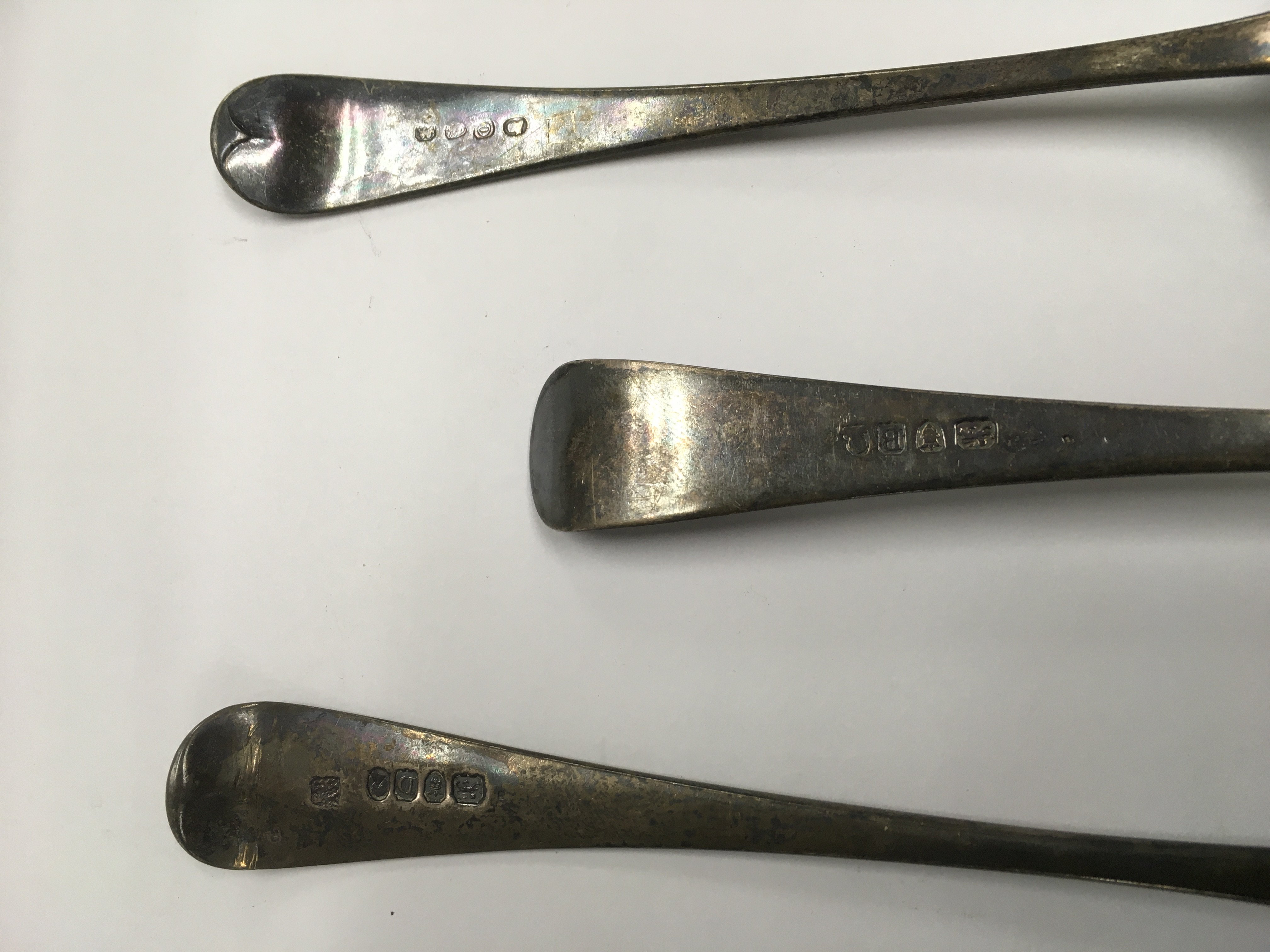 A Georgian silver fork and two Georgian silver spo - Image 2 of 2