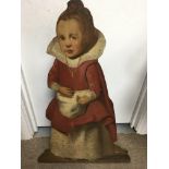 An 18 th century dummy board in the form of a young girl a similar painting by cornnelis De is