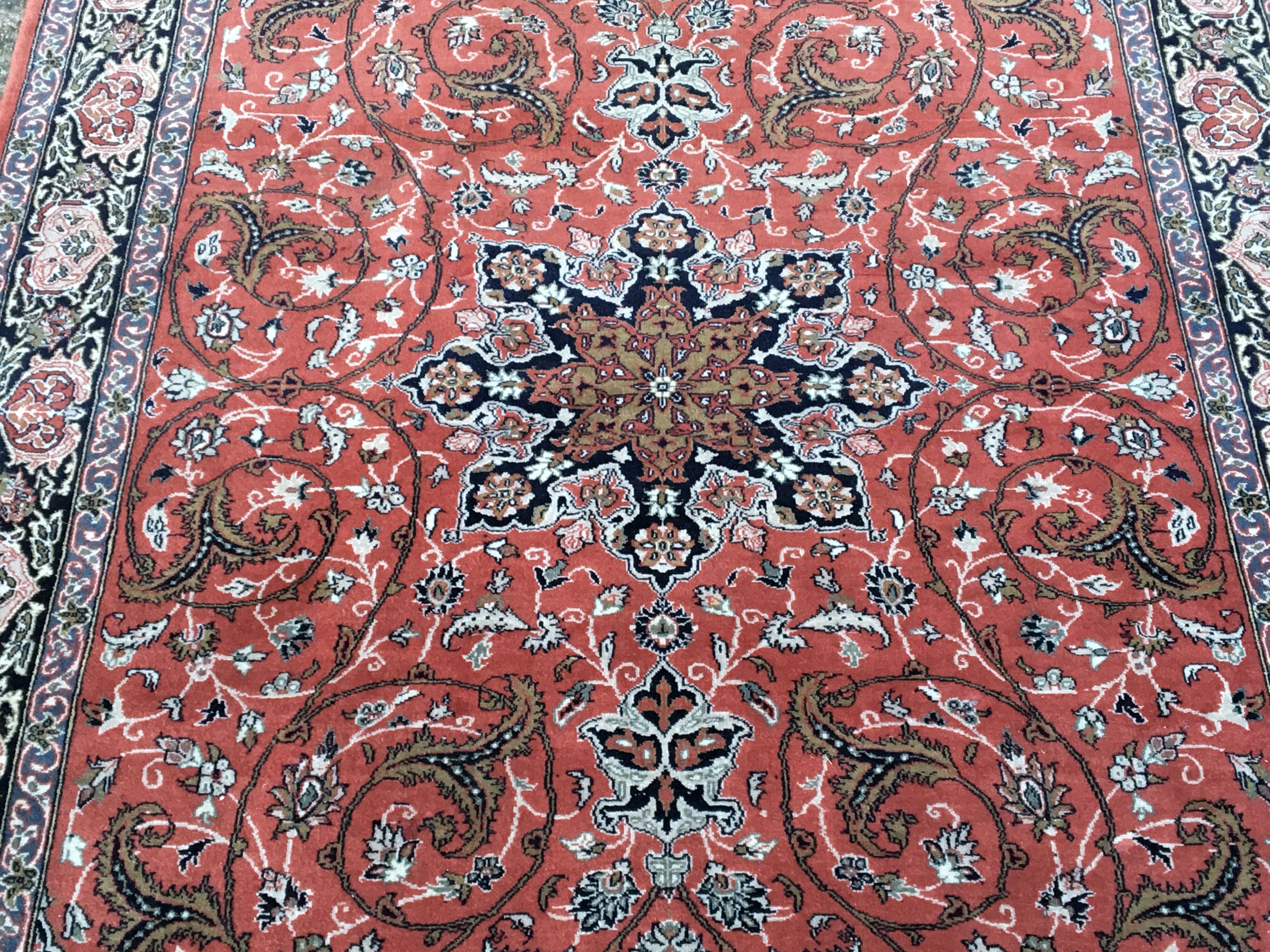 A Persian hand knotted rug with a central star med - Image 2 of 3