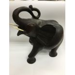 A carved hardwood elephant, approx height 44cm.