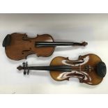 Two violins, one English maker.