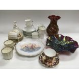 A collection of ceramics and glass including a Roy
