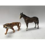 A pair of Beswick animals including a Beswick tige