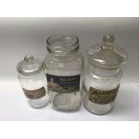 A group of three old sweet jars including Murray's