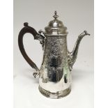 A Quality George III silver coffee pot maker Fulle