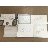 A large collection of female film star autographs