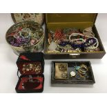 A collection of costume jewellery items.
