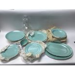 A group of Poole dinner service items including a