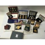 A box containing a collection of assorted GB coins