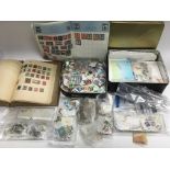 A collection of GB and world stamps.