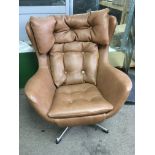 A circa 1960s custom made child's tan leather exec