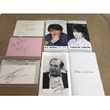 A collection of TV and Theatre autographs signed o