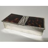 A Quality Silver and tortoiseshell box with two hi