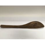 A carved wooden Aboriginal club, approx 60cm.