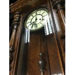 A Vienna wall clock the dial with Roman numerals a