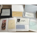 A large collection of male film star autographs on