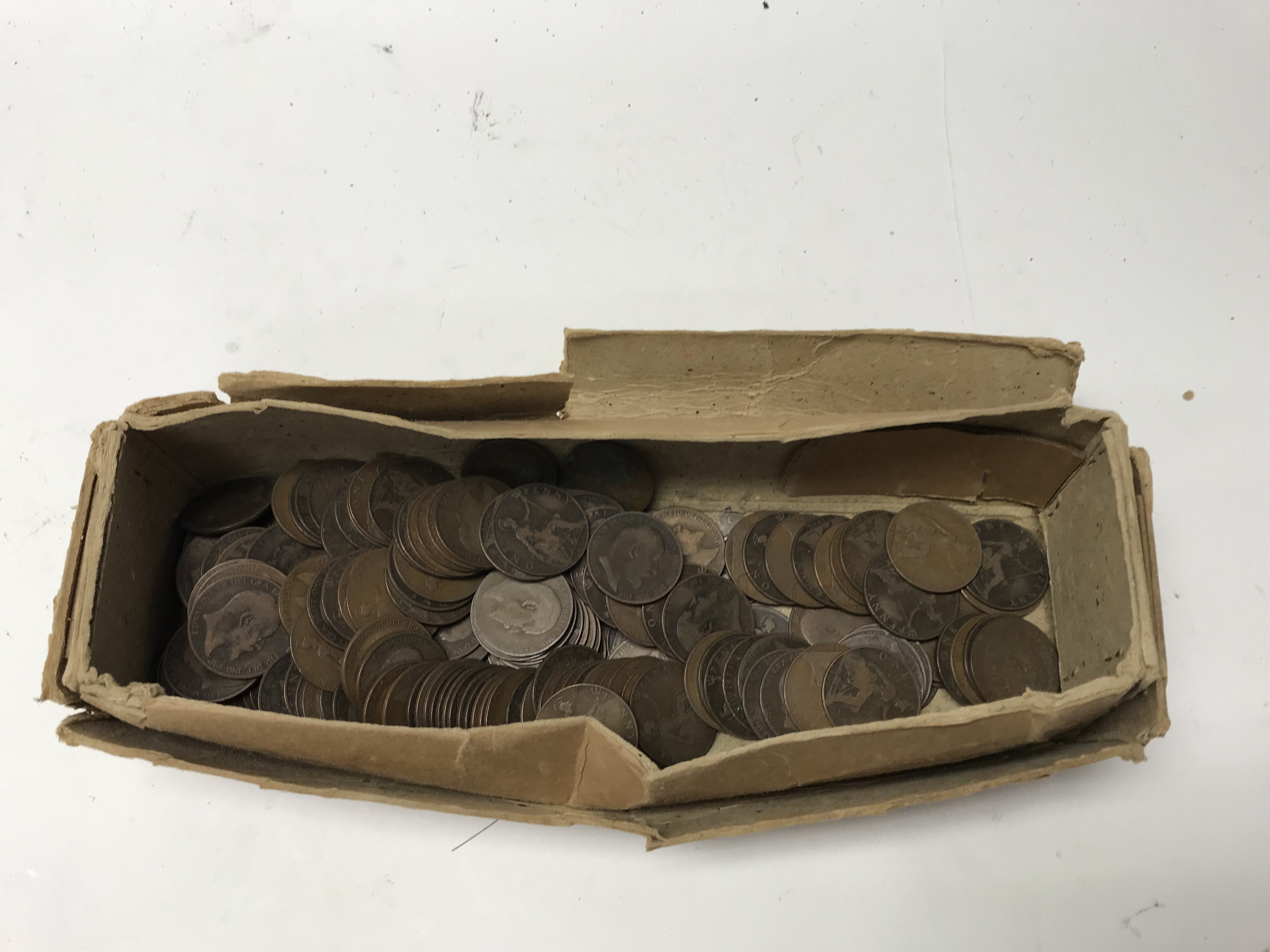 A collection of various copper coins, early 20th c