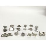 Ten pairs of stainless steel cufflinks