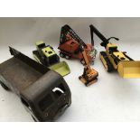 Tonka toys, including Crane, Bulldozer, etc and a