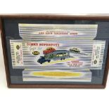 Dinky toys, framed picture of a reproduction Dinky Supertoys box depicting set #990 Pullmore car
