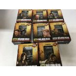 Walking dead, 8x boxed collectors models