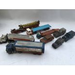 A collection of playworn diecast vehicles includin