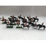 Britains Diecast mounted figures of Household cavalry to Hussars