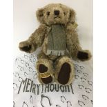 Merrythought bear, Stanley, with tags