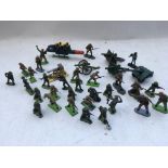 Britains toys, a collection of British WWll figures also included is a missile sub and 4x Diecast