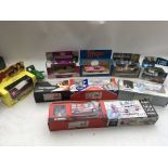 A collection of boxed Diecast TV and Film related vehicles including The Persuaders, Thunderbirds,