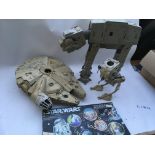 Star Wars, vintage play worn toys including Millen