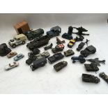 A collection of loose die cast vehicles including