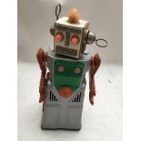 Yoshia, 1950s Skirted robot, unboxed, battery oper