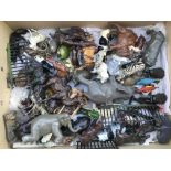 A collection of loose Diecast Zoo animals, including Britains etc