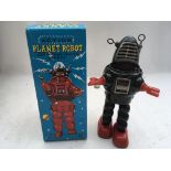 Action Planet Robot, Japanese, boxed , tinplate, C